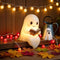 Cute Ghost Reading Book Lamp – 6″ Halloween Night Light Decor | Trufairs