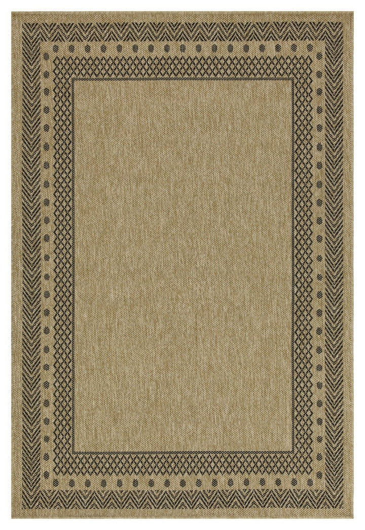 Earth GC_NTL1006 Jute/Black 7 ft. 10 in. x 10 ft. 3 in. Indoor/Outdoor Area Rug
