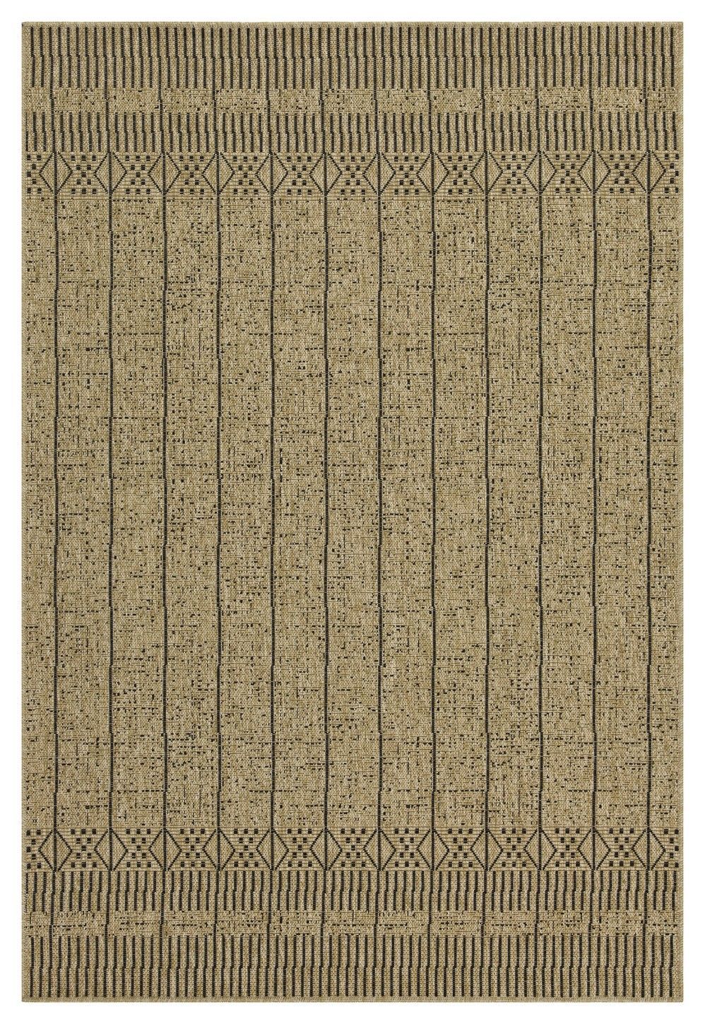 Earth GC_NTL1008 Jute/Black 7 ft. 10 in. x 10 ft. 3 in. Indoor/Outdoor Area Rug