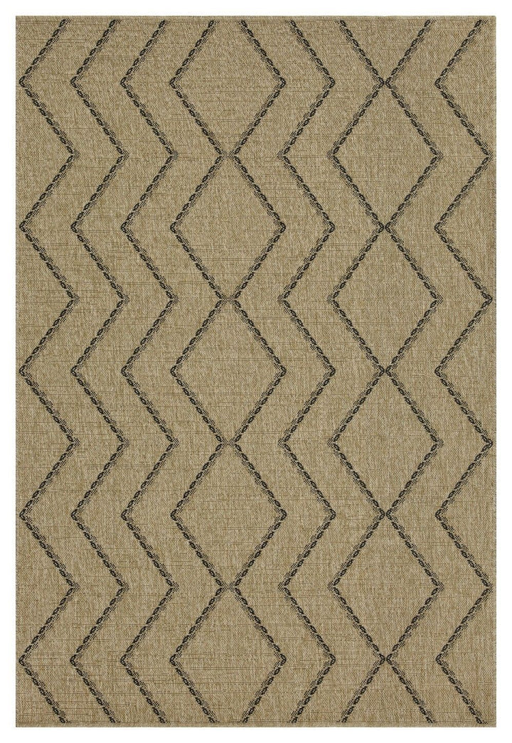 Earth GC_NTL1010 Jute/Black 7 ft. 10 in. x 10 ft. 3 in. Indoor/Outdoor Area Rug