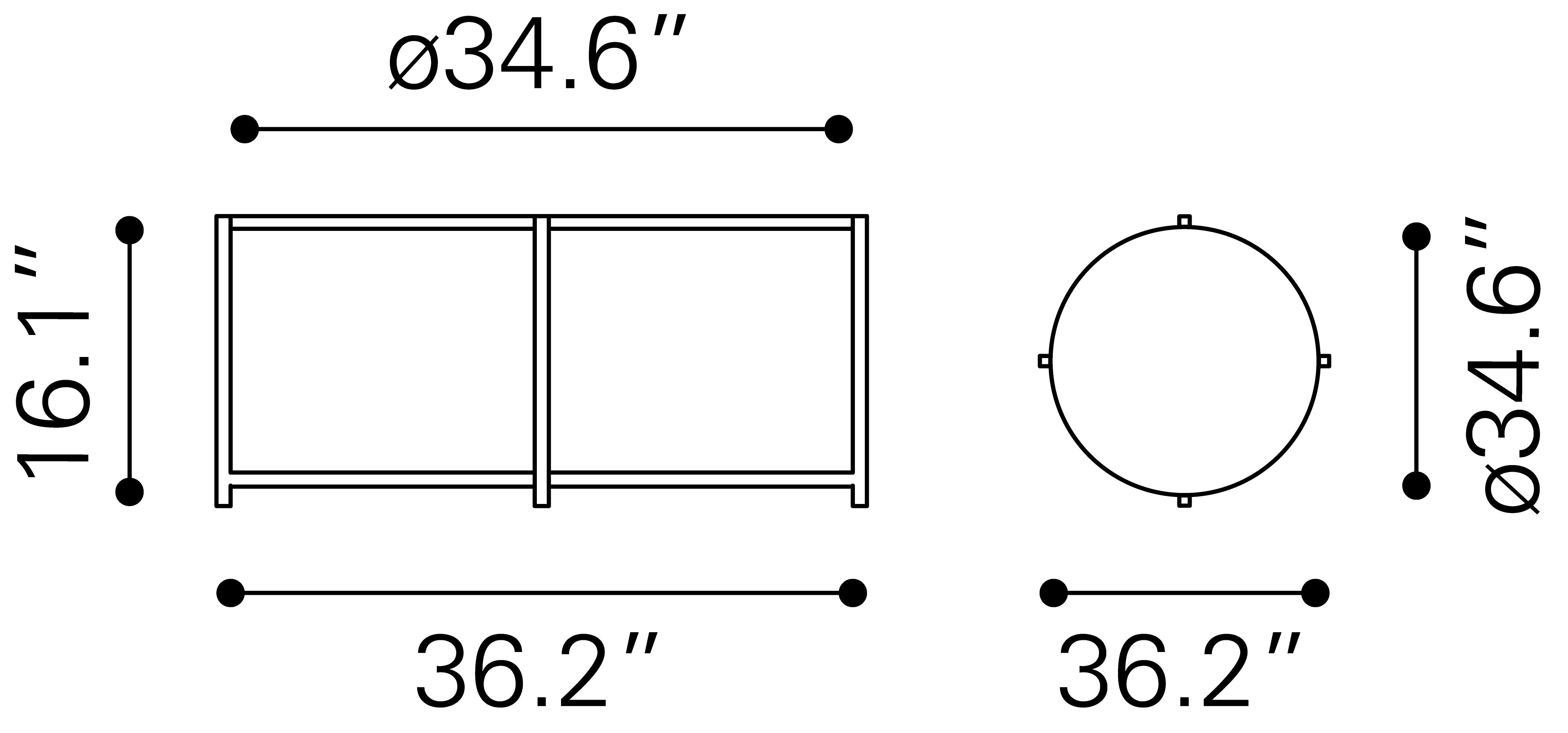 Mcbride Coffee Table Gray & Black