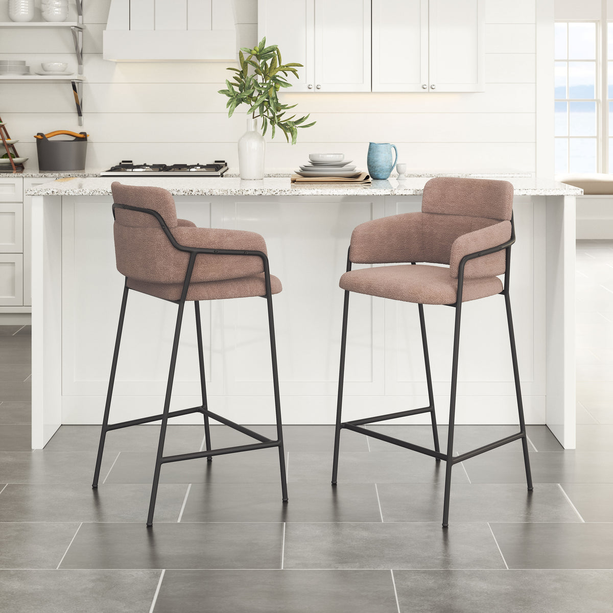 Marcel Counter Stool & (Set of 2) Brown