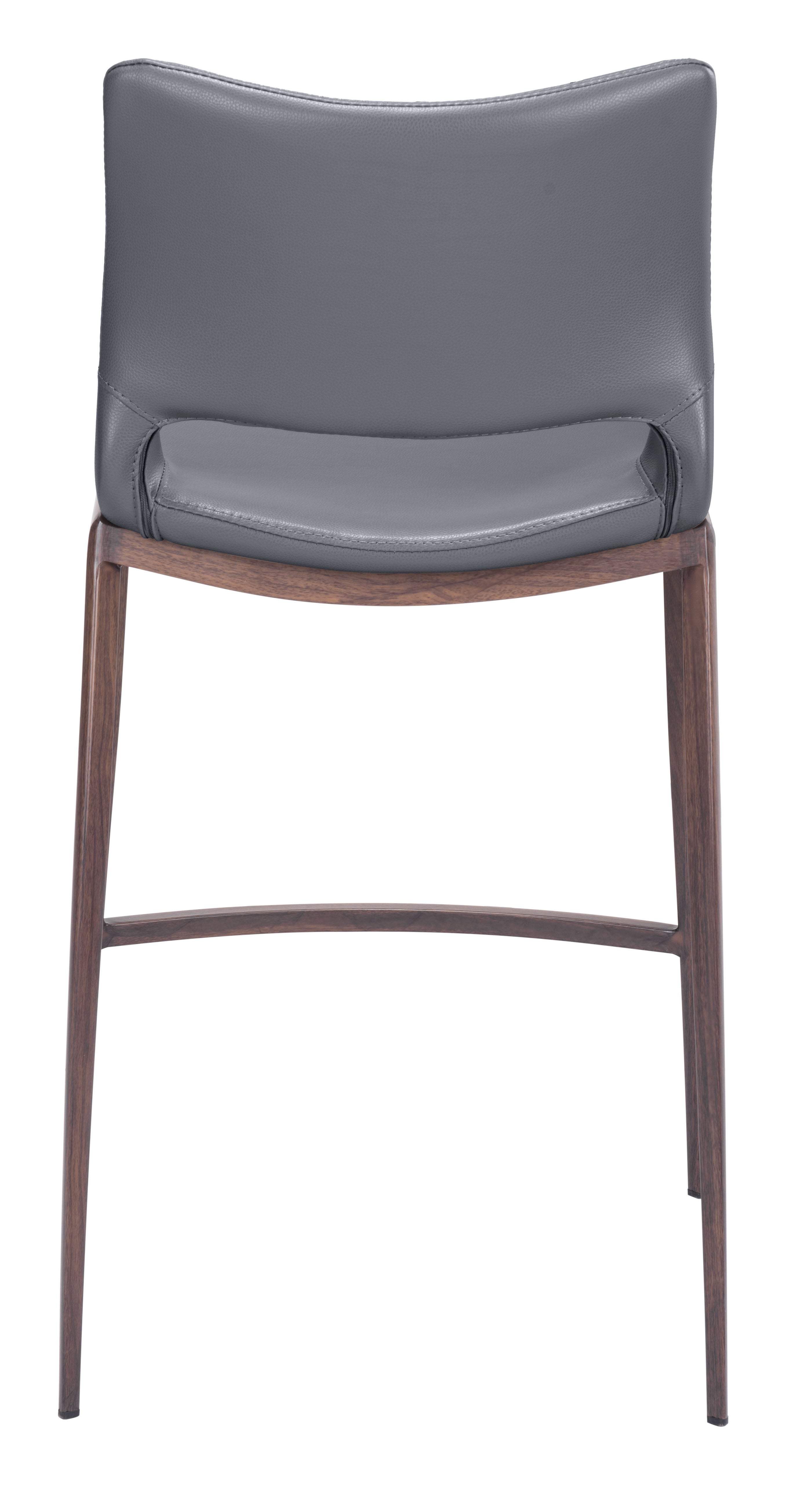 Ace Counter Stool (Set of 2) Dark Gray & Walnut