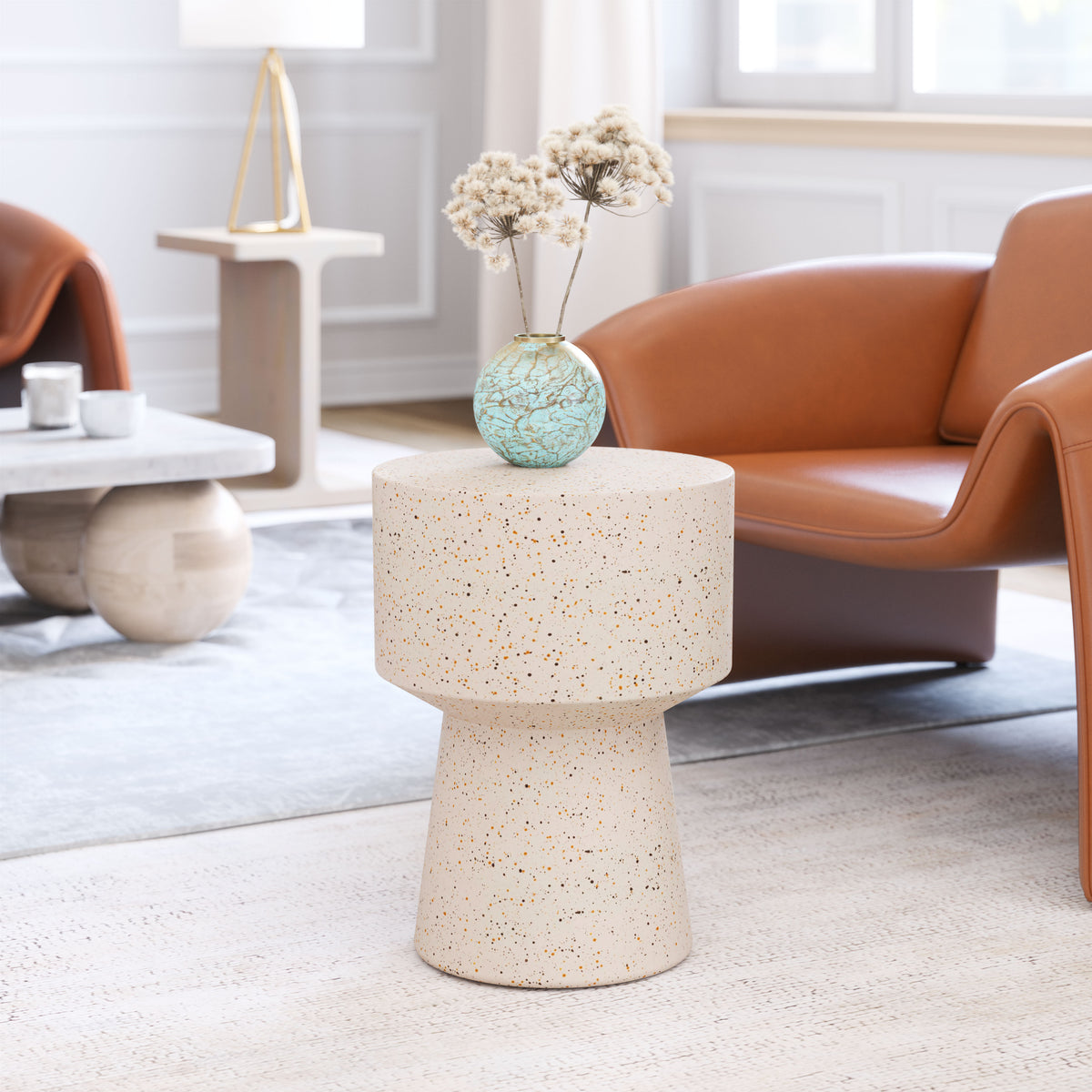 Masko Side Table Beige