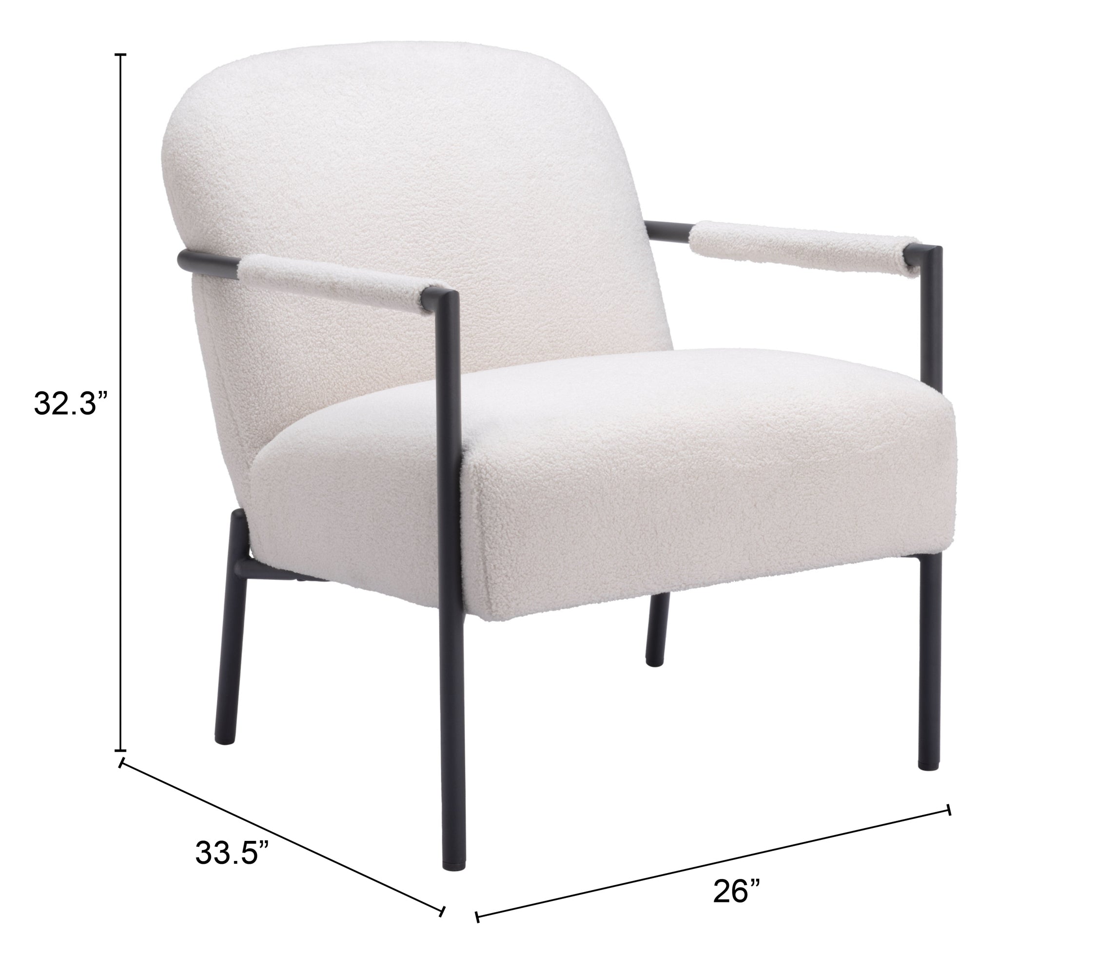 Chicago Accent Chair Ivory