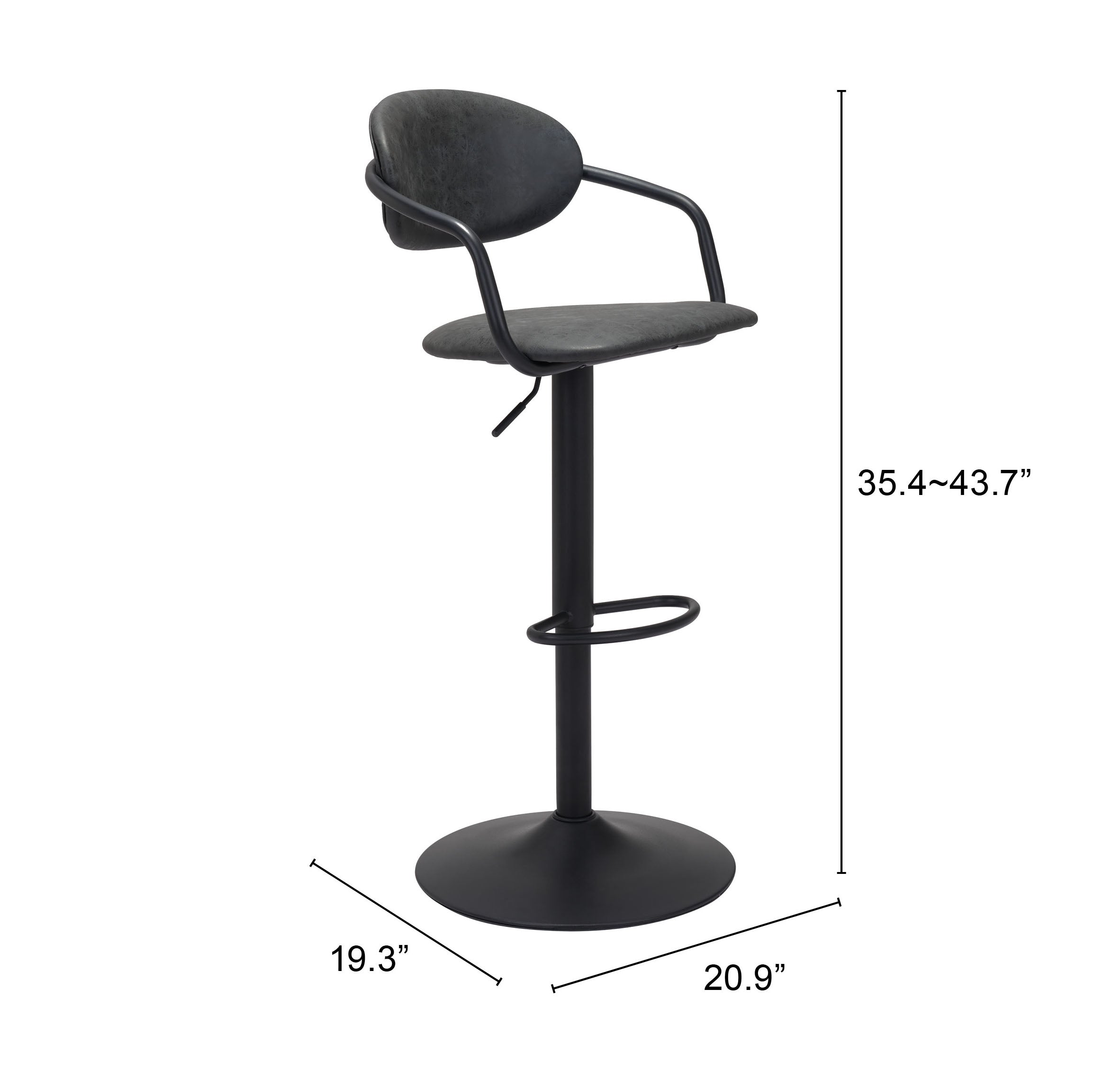 Kirby Barstool Vintage Black & Black