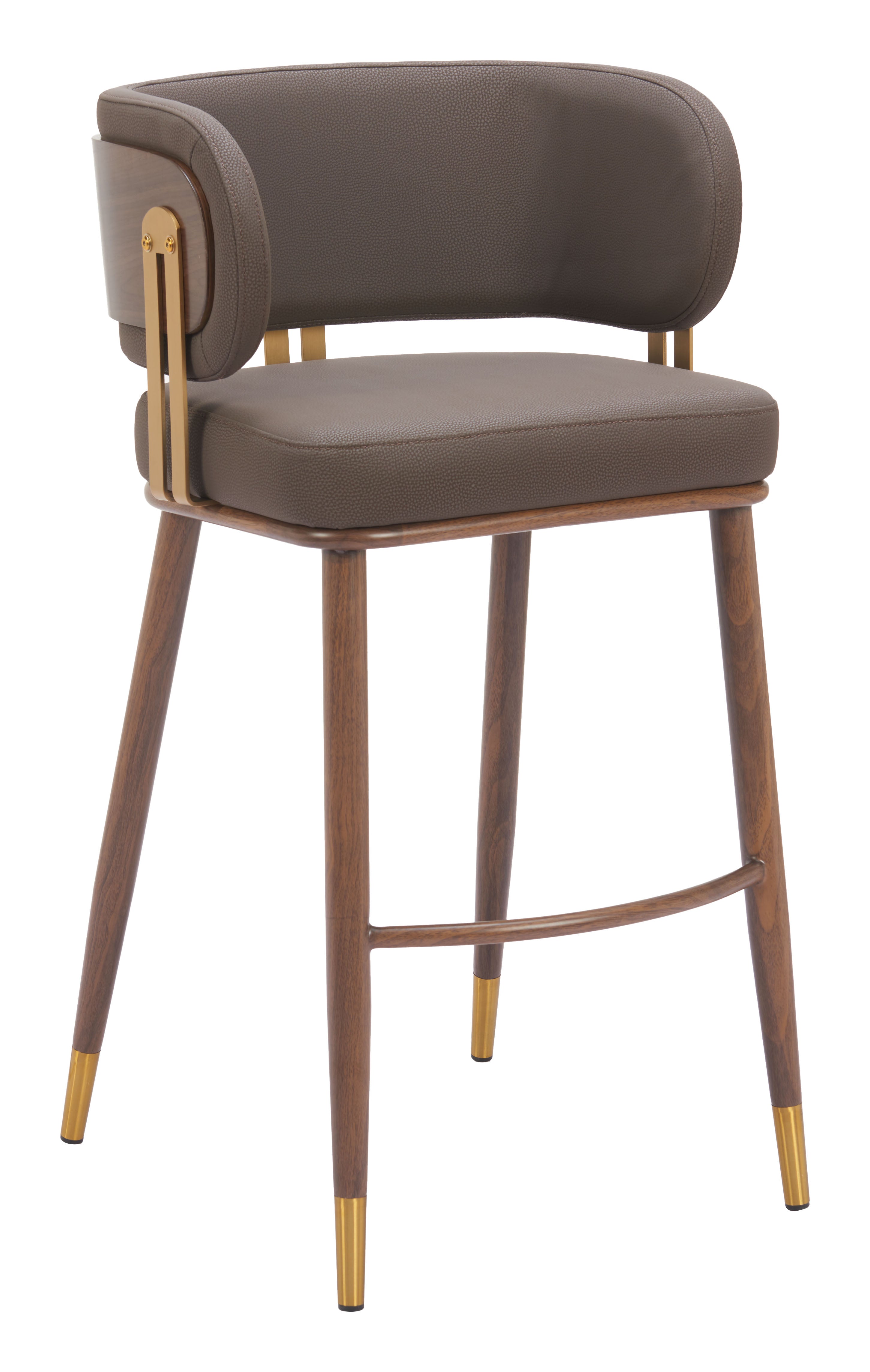 Brew Barstool Brown & Walnut