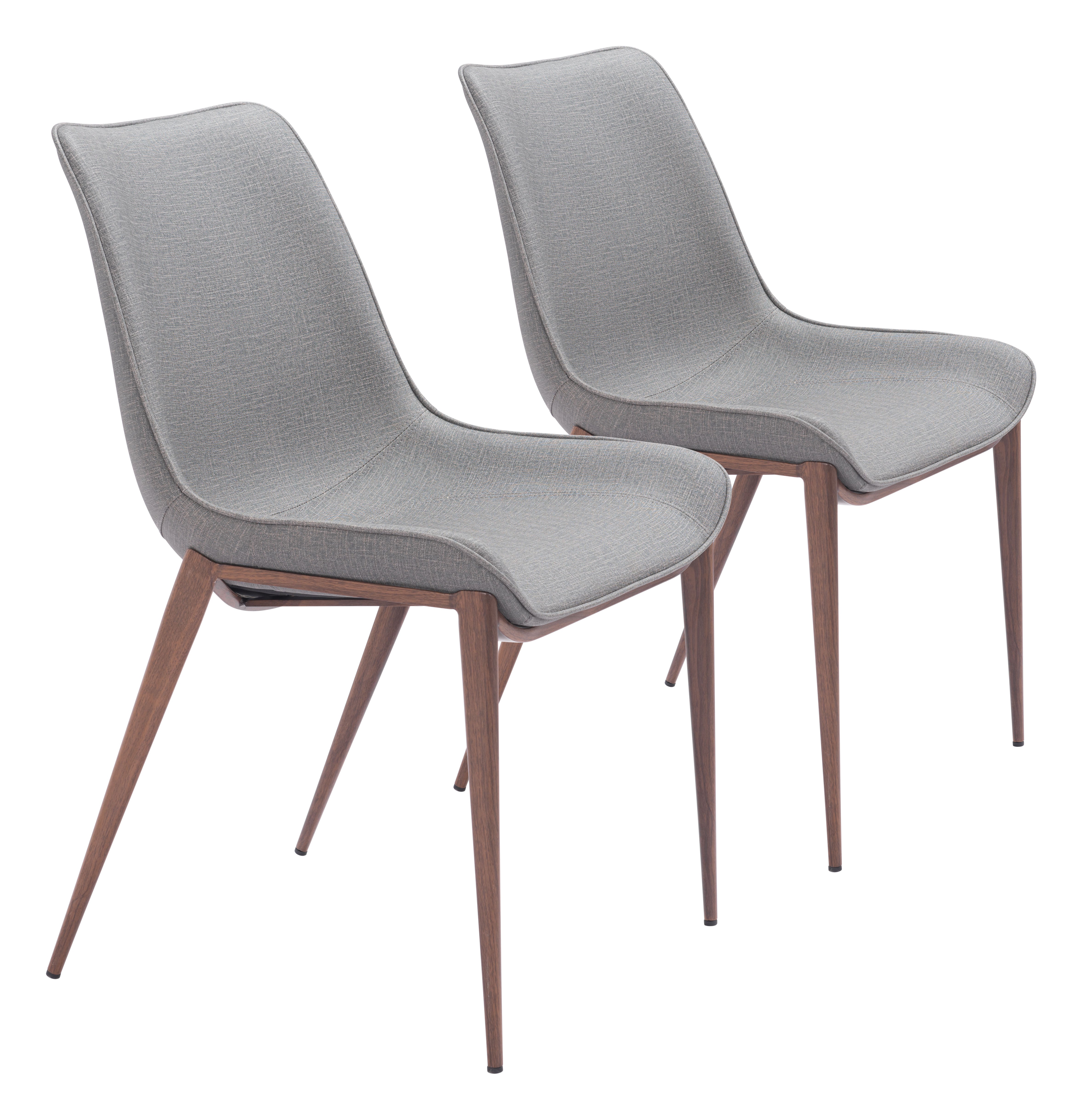 Magnus Dining Chair Slate Gray & Walnut