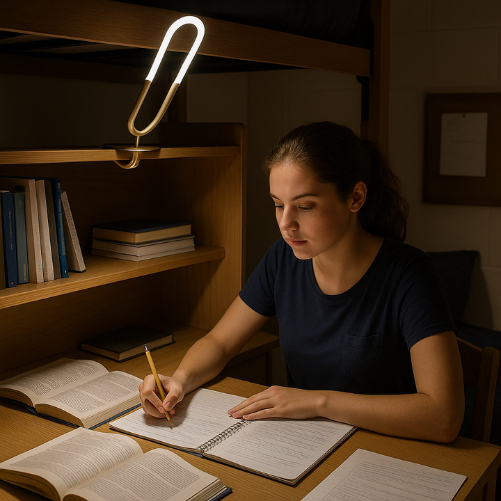 Premium Pro LED Task Lamp in Sandy Gold Finish