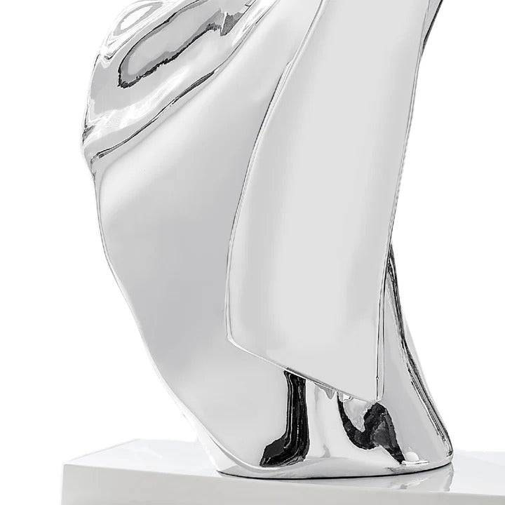 Exclusive Solange Sculpture Chrome - Premium 24" Handmade Resin Art Collection