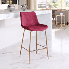 Tony Counter Stool Red & Gold