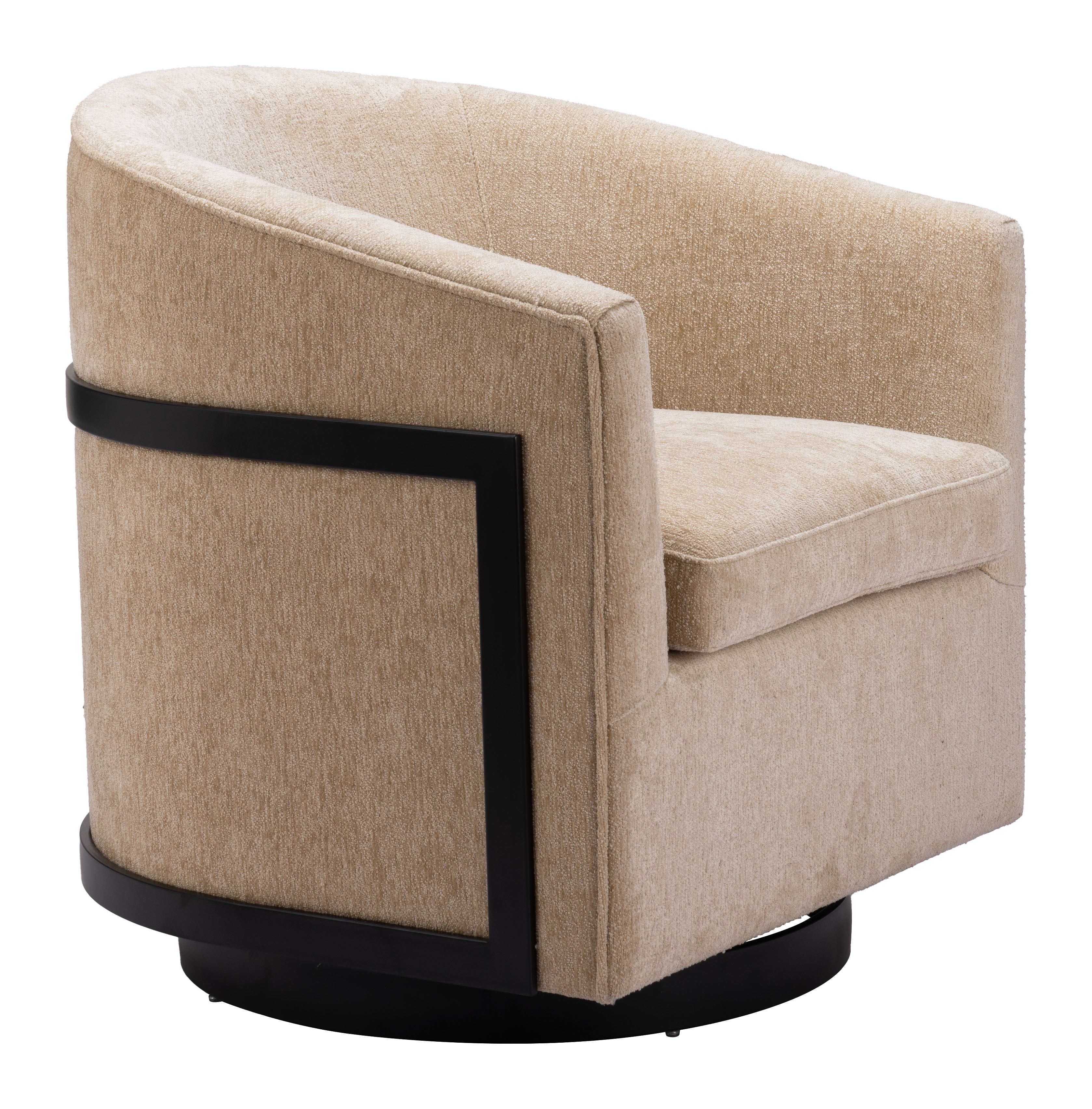 Hanko Swivel Chair Golden Beige