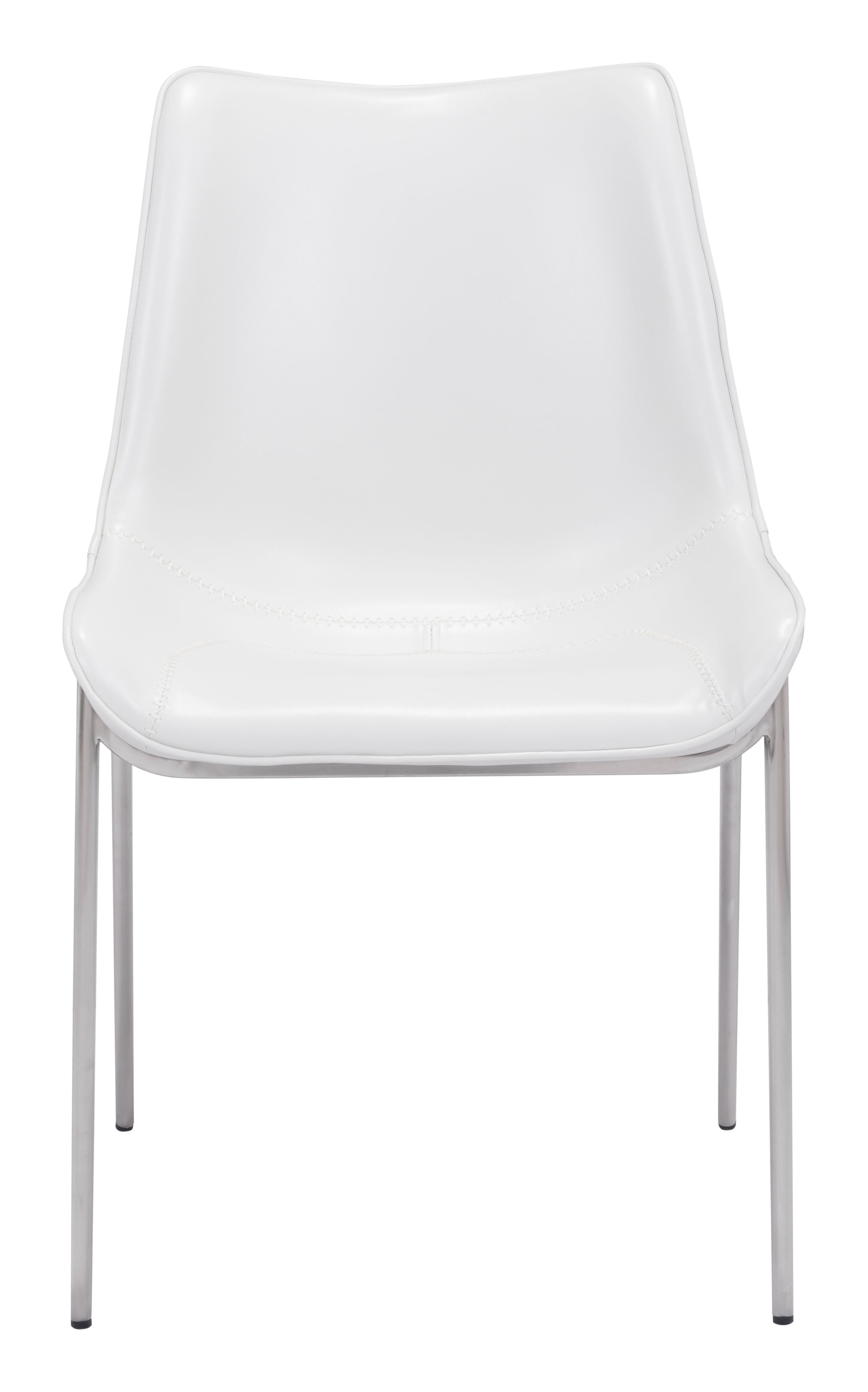 Magnus Dining Chair White & Silver