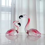 Glass Flamingo Figurine – Hand-Blown Art Glass Decor