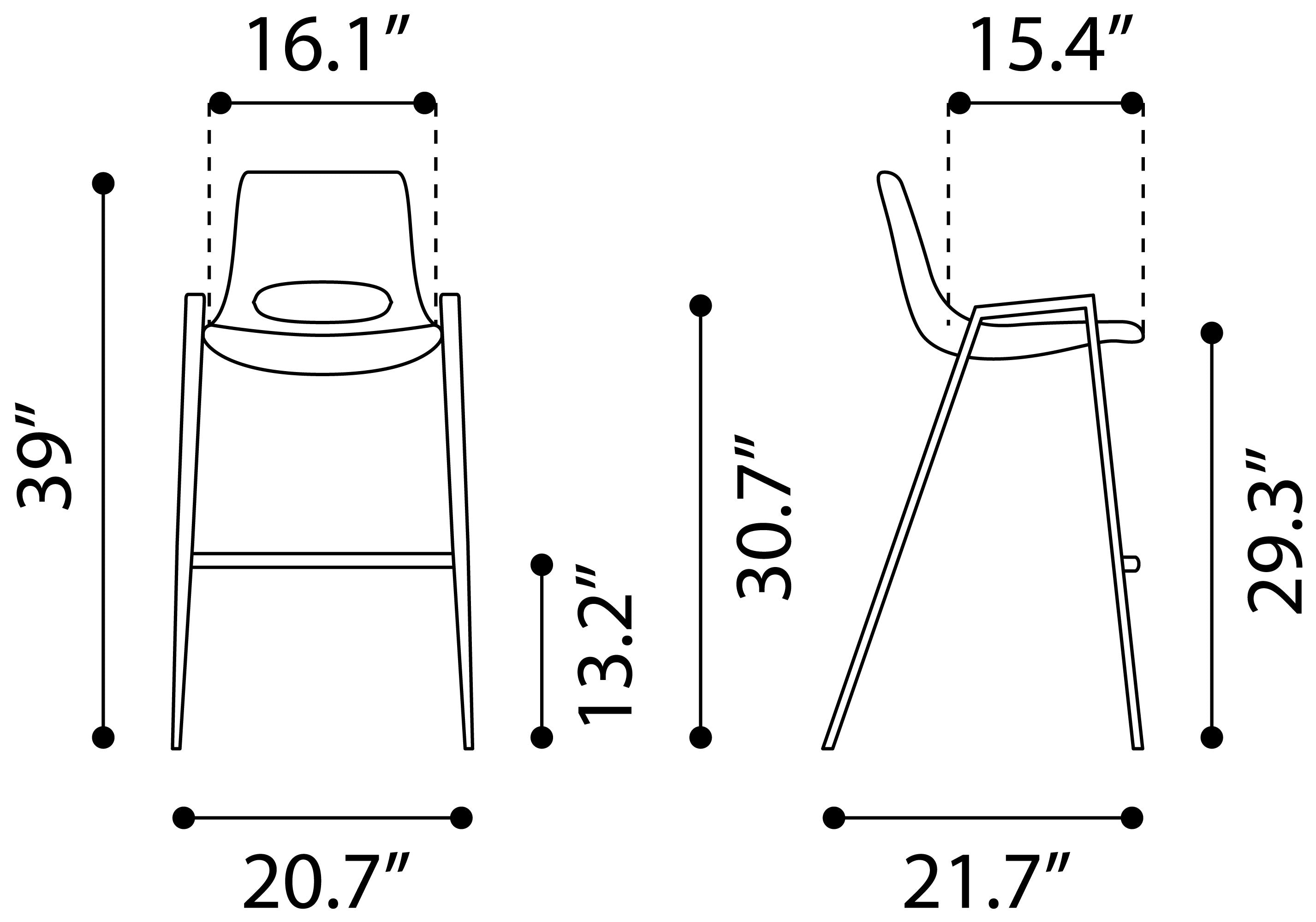 Desi Barstool Brown & Walnut