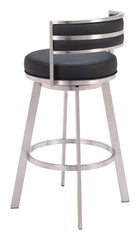 Gimsby Swivel Barstool Black