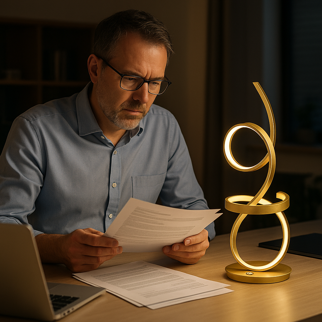 Amsterdam Luxe Touch Dimmer LED Table Lamp in Champagne Gold