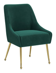 Maxine Dining Chair Green & Gold