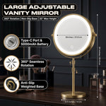 Makeup mirror demonstrating seamless dimming across warm, natural, and cool light