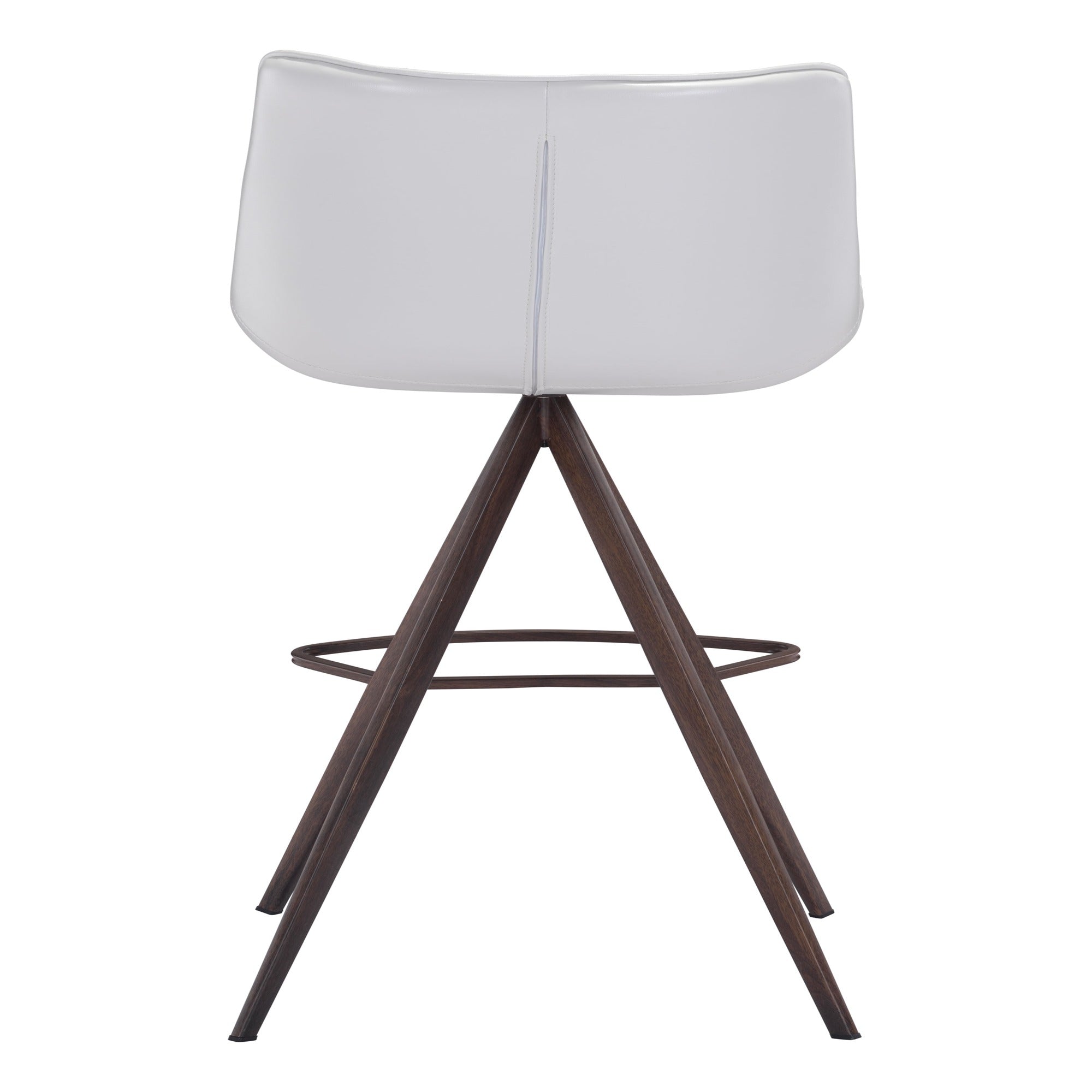 Aki Barstool White & Walnut