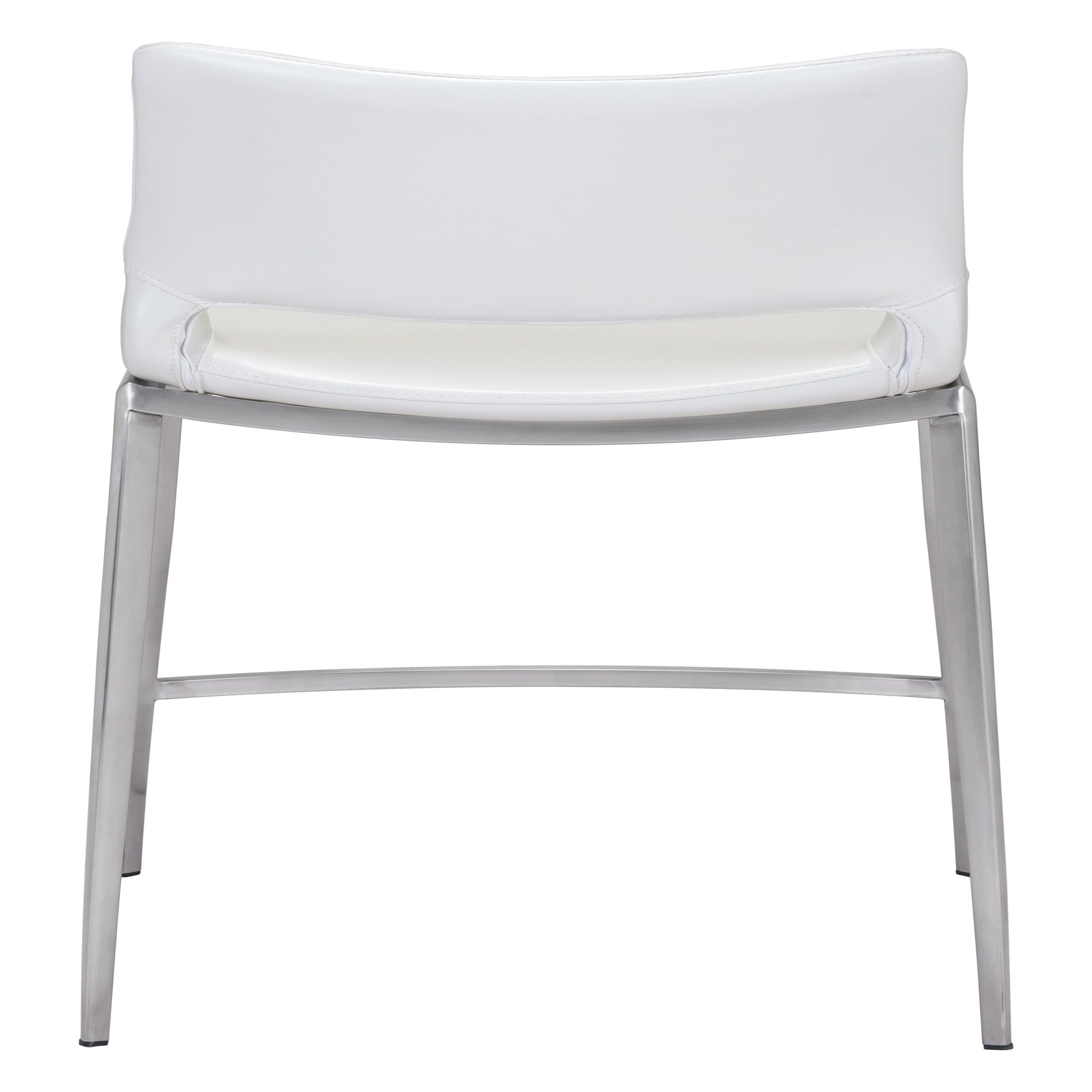 Ace Counter Stool White & Silver