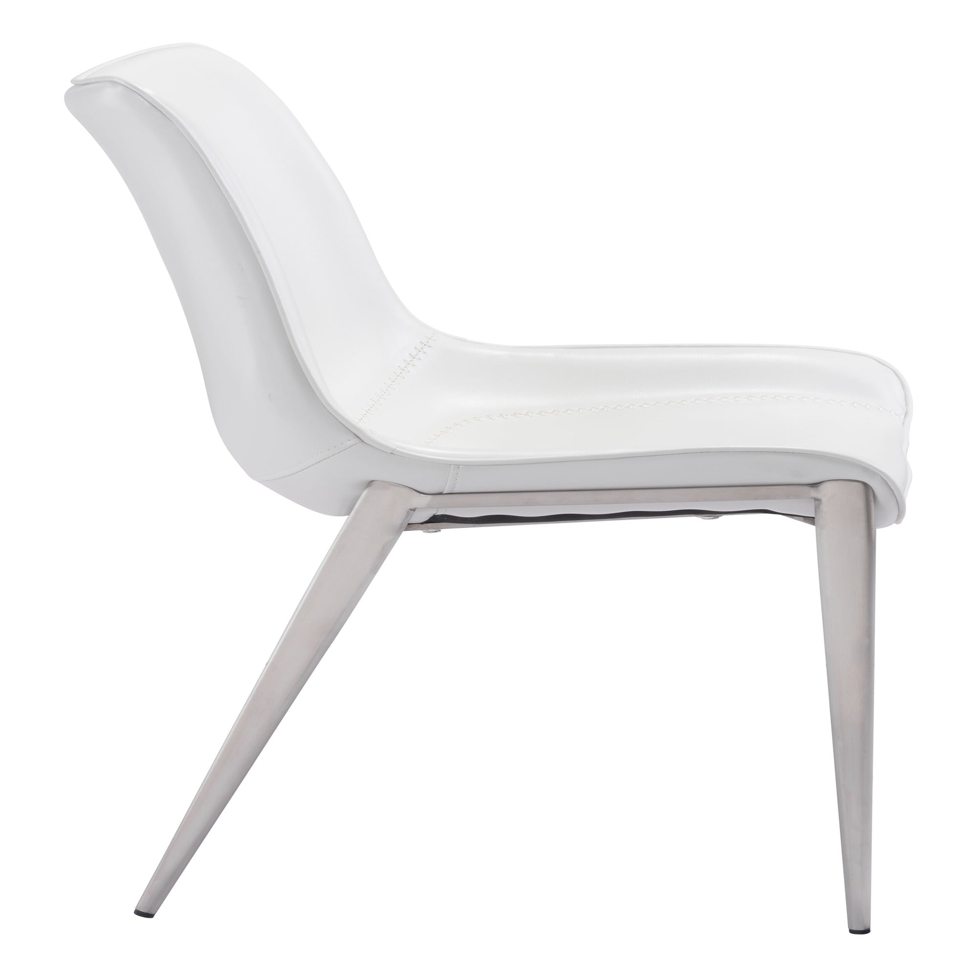 Magnus Dining Chair White & Silver