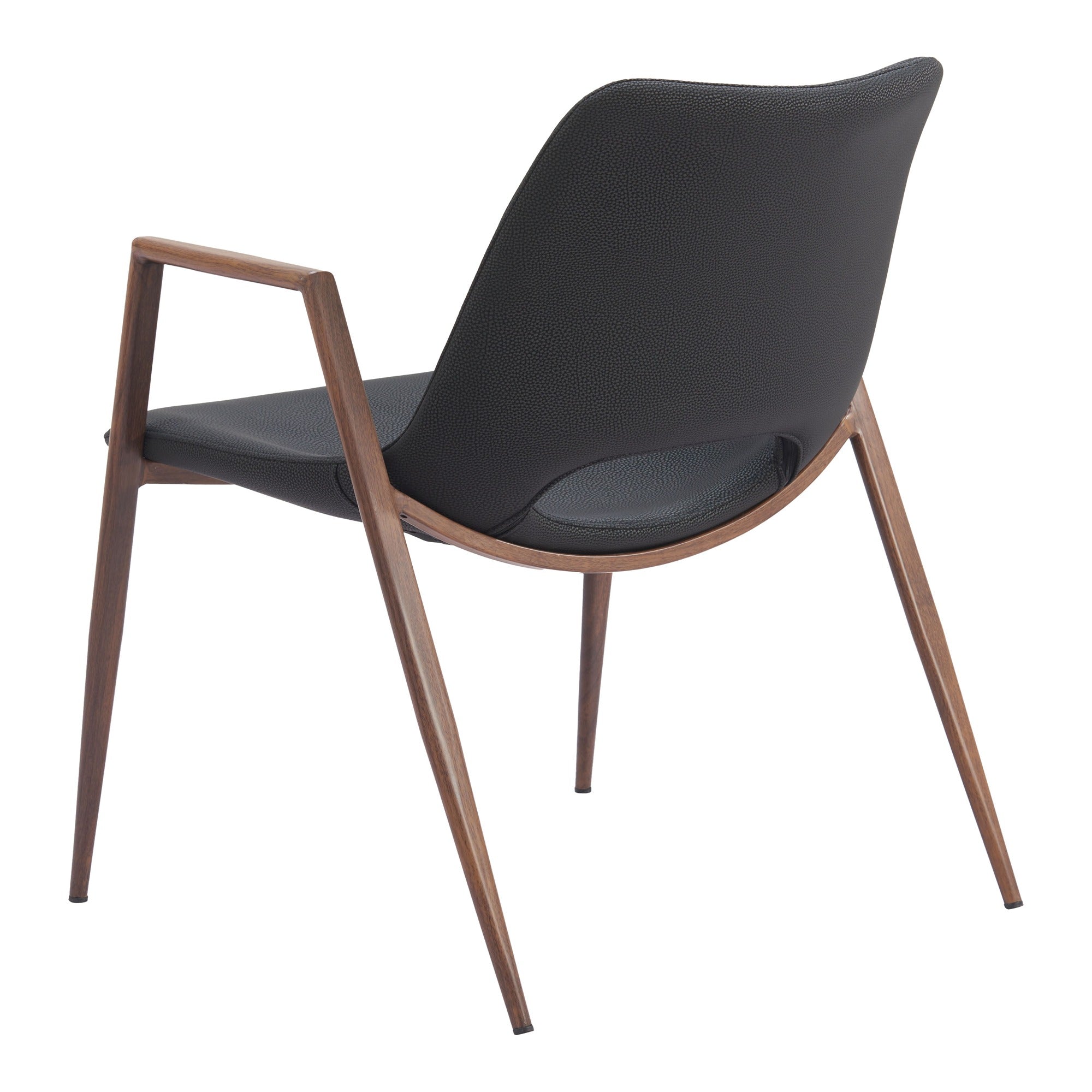 Desi Dining Chair Black & Walnut