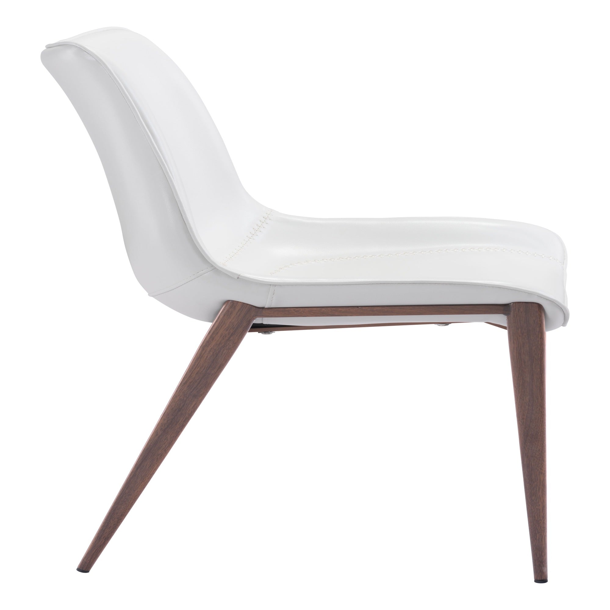 Magnus Dining Chair White & Walnut