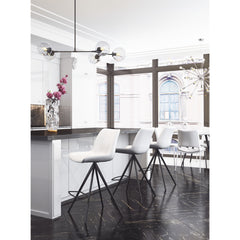 Aki Counter Stool White & Black