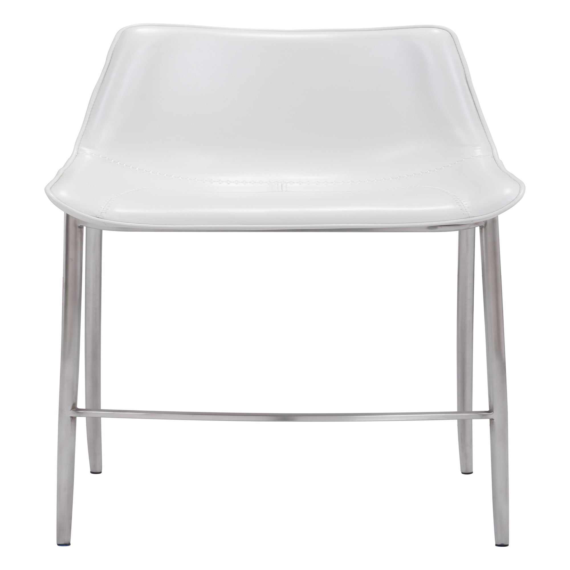 Magnus Barstool White & Silver