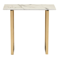 Atlas Console Table White & Gold