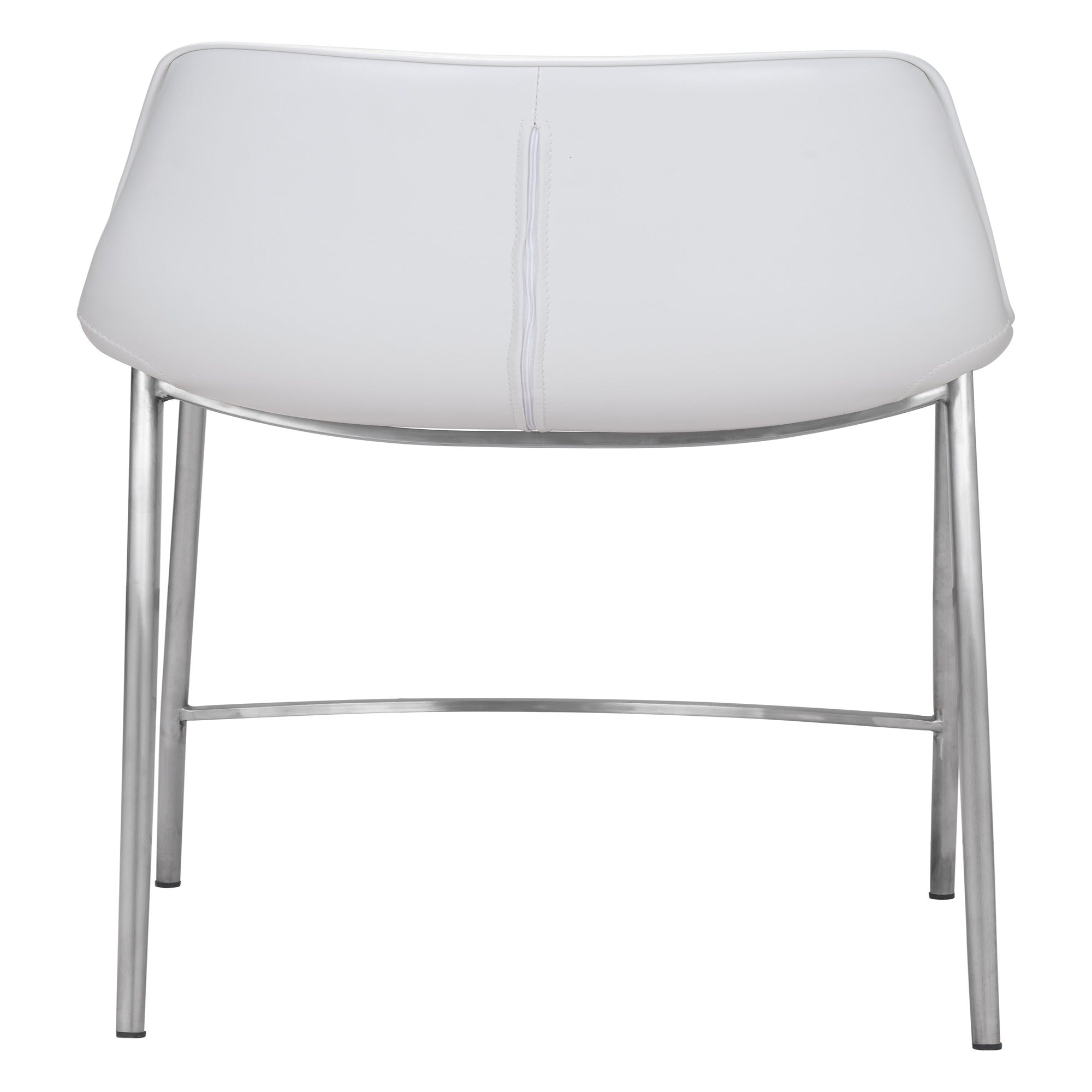 Magnus Counter Stool White & Silver