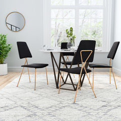 Chloe Dining Chair Black & Gold