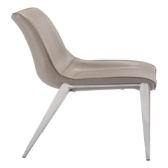 Magnus Dining Chair Brown & Silver