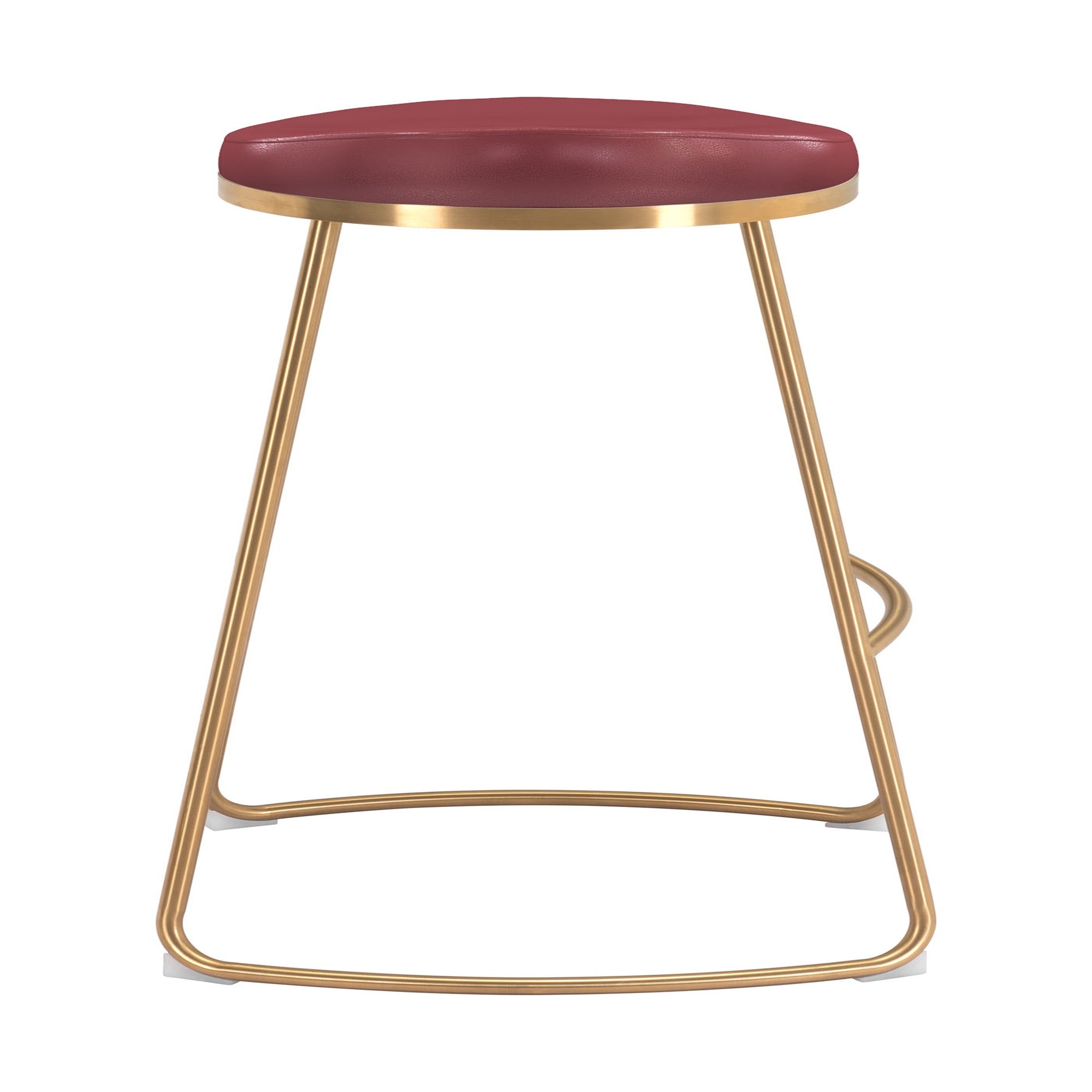 Bree Barstool Burgundy & Gold