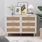 White Rattan 6-Drawer Storage Cabinet – Modern Coastal Organization | Bedroom Storage Furniture | Trufairs