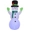 Outsunny 10FT Christmas Inflatables Cheerful Snowman in Black Hat, Green Scarf and Gloves, Blow-Up Outdoor Christmas Decorations with LED Yard Display for Lawn Garden Party