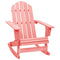Patio Adirondack Rocking Chair – Solid Fir Wood, Pink | Classic Outdoor Rocker | Trufairs