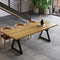 UrbanFoundry Wood Dining Table – 70.9" Industrial Modern 6–8 Seat | Dining Room | Trufairs
