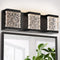 Crystal Modern LED Vanity Light – 6-Light Black Accent | Over-Mirror Bathroom Fixture | Trufairs
