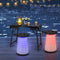 Exclusive 3 Pieces Folding Camping Table Stool Set with 2 Retractable LED Stools - Premium Outdoor Adventure Collection