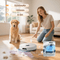PSL20m Plus+ Robot Vacuum Cleaner + Pet Care Deep Clean Pet Hair Laser Navigation with Powerful Vacuuming, 4-in-1 Vacuuming Wi-Fi + APP Connection, 10000pa 5000mAh, 180 Minutes of Battery Life, SUS +
