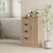 Oak 4-Drawer Storage Cabinet – Modern Freestanding Organizer | Compact Home Solution | Trufairs