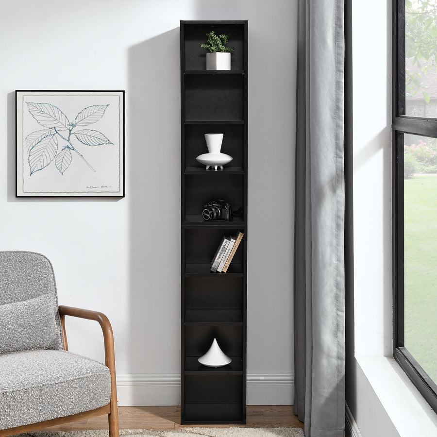 Premium 8-Tier Media Tower Rack - Ultimate Slim Storage Solution for Home & Office