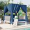 Exclusive Outdoor Patio Sunbed with Curtains - Premium High Comfort Multi-Scenario Collection