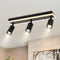 Flexible Black LED Track Spotlights – Directional Multi-Head Fixture | Ceiling & Wall Accent Lighting | Trufairs