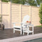 Patio Adirondack Chair with Table (HDPE, White) – Weatherproof Outdoor Lounge Set | Trufairs
