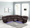 Modern Style Recliner Sectional Sofa made with Wood in Brown