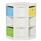 HOMCOM Kids Wardrobe in White, Wooden Corner Storage with Drawer, Clothes and Books Organizer, 9-Cubby Display Shelf for Bedroom