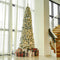 9ft Pre-Lit Snow-Flocked Slim Douglas Fir Artificial Christmas Tree with Realistic Branches, 550 LED Lights and 988 Tips